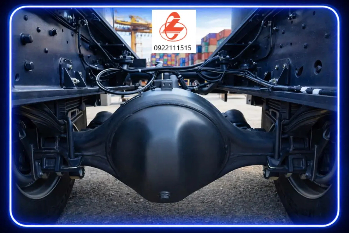 Cầu xe to tỉ số truyền lớn gi&uacute;p xe vận h&agrave;nh tốt v&agrave; ổn định