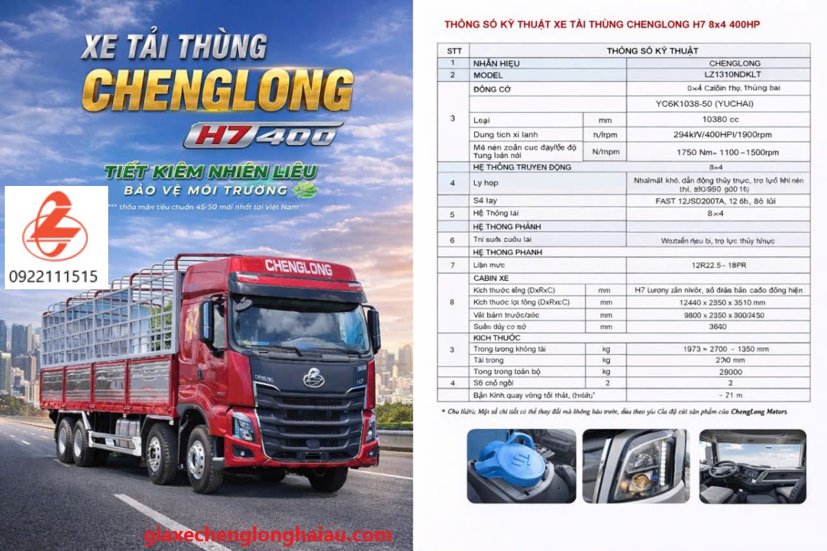 gi&aacute; xe tải th&ugrave;ng chenglong 4 ch&acirc;n